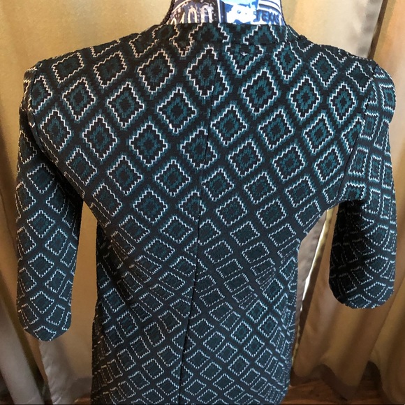 Zara 3/4 Sleeve Winter Collection Dress with Diamond Pattern - Picture 7 of 9